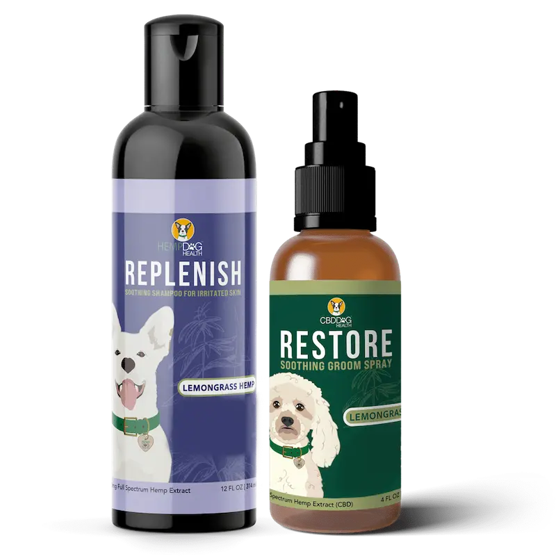 natural grooming cbd grooming bundle grooming kit cbd shampoo for dogs cbd spray